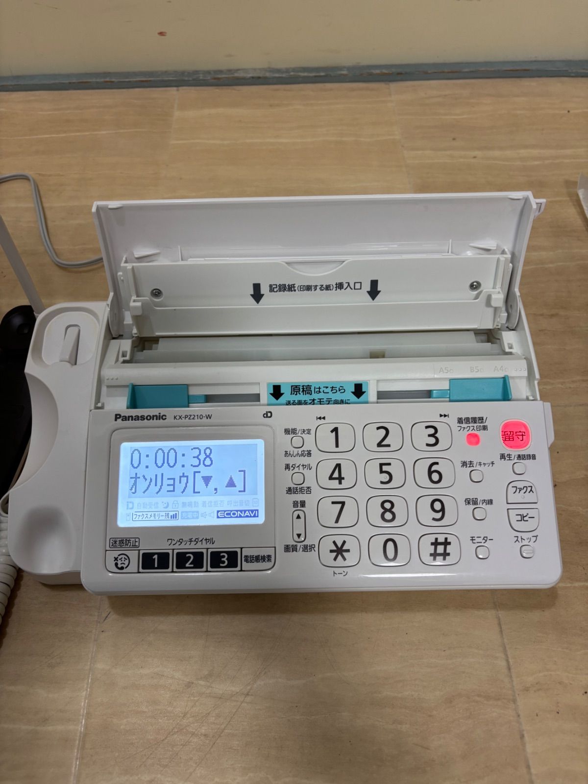 展示品 Panasonic 電話機 親機KX-PZ210-W FAX Panasonic KX-PZ210-W おたっくす FAX ファックス 電話 - メルカリ
