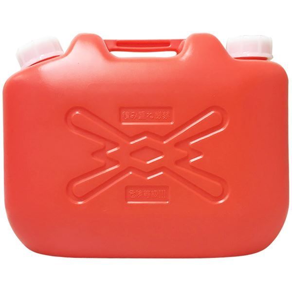 まとめ 灯油缶 灯油用ポリタンク 赤 10L コンパクト キャップ口径 50mm JISマーク付き 10個セット