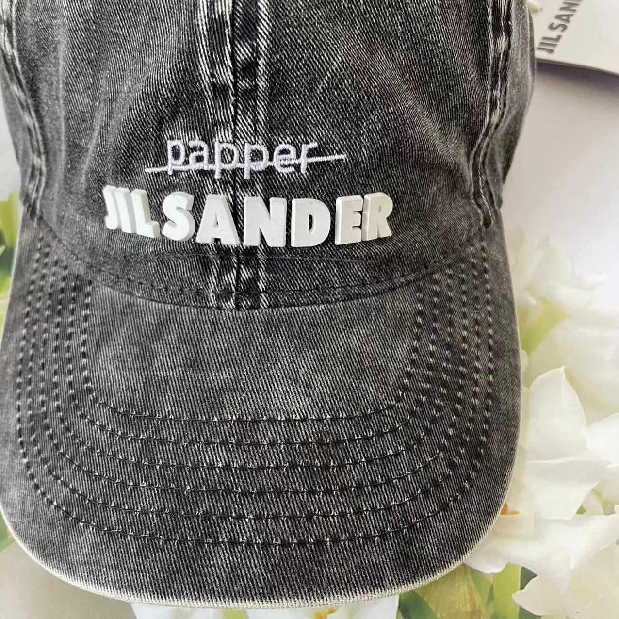 JIL SANDER ウォッシュド デニムベースボールキャップ - メルカリ