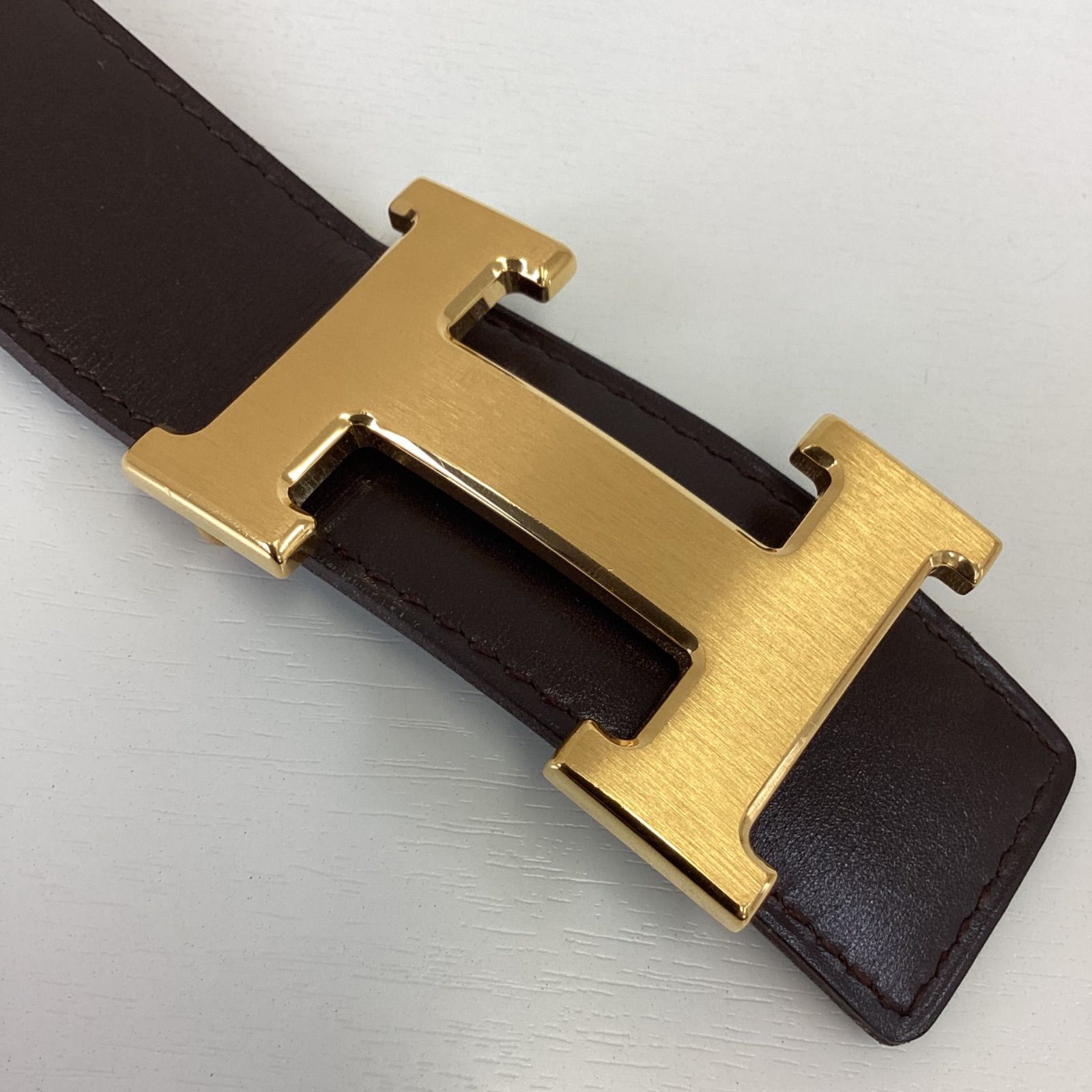 エルメス　HERMES ベルト　90 HERMES エルメス ベルト コンスタンスH #90 ブラックXゴールド