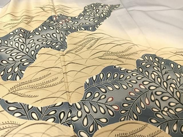 平和屋着物＊夏物 東京友禅 久呂田明功 男性 訪問着 絽 萩 暈し染め