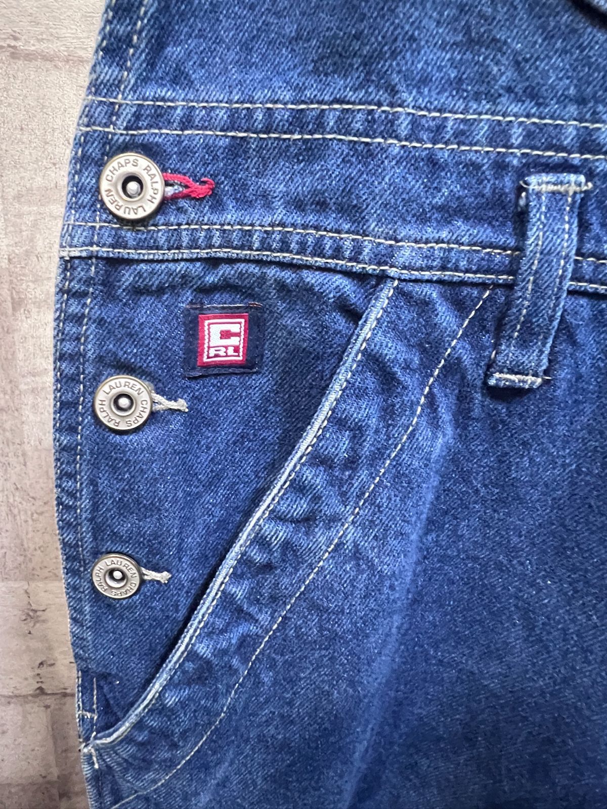 90'S チャップスラルフローレン デニム オーバーオール L メンズ CHAPS
