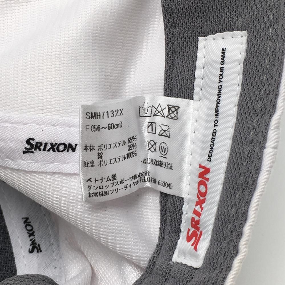 【美品】スリクソン キャップ 黒×白 ZSTAR ロゴ刺しゅう F ゴルフウェア SRIXON