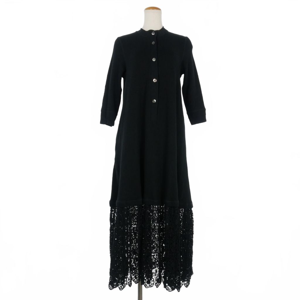 ロンハーマン Ron Herman サーマル ドレス ワンピース レース切替 七分  