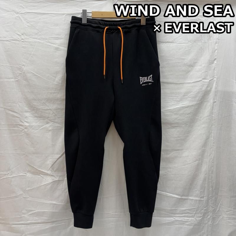 WIND AND SEA ウィンダンシー その他ボトムス EVERLAST エバーラスト コラボ WDS-EVR-05 ロゴ ナイロン ジョガー パンツ 黒 ブラック