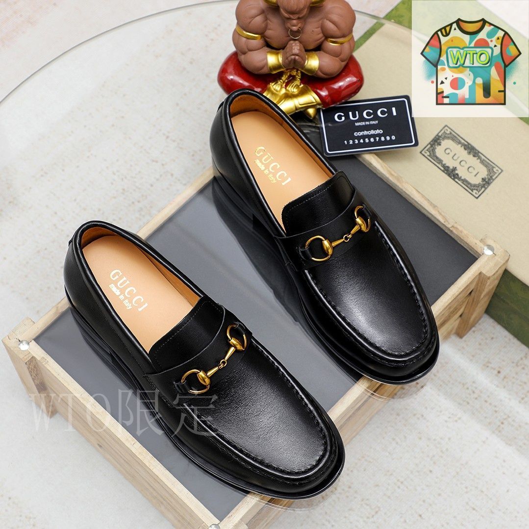 GUCCI グッチ ビジネスシューズ 革靴 BF0705974 〇 GUCCI グッチ 111 6105 レザー ローファー