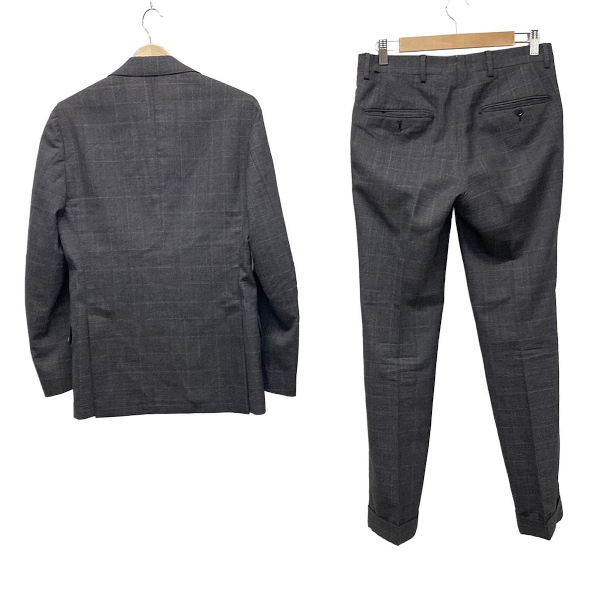 lardini ラルディーニ シングルスーツ メンズ - グレー チェック柄