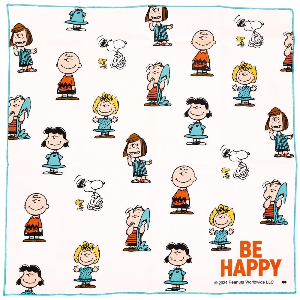 売切注意 お早めに BE HAPPY ランチクロス サイズ 約43×43 PEANUTS SLL-701 大西賢製販