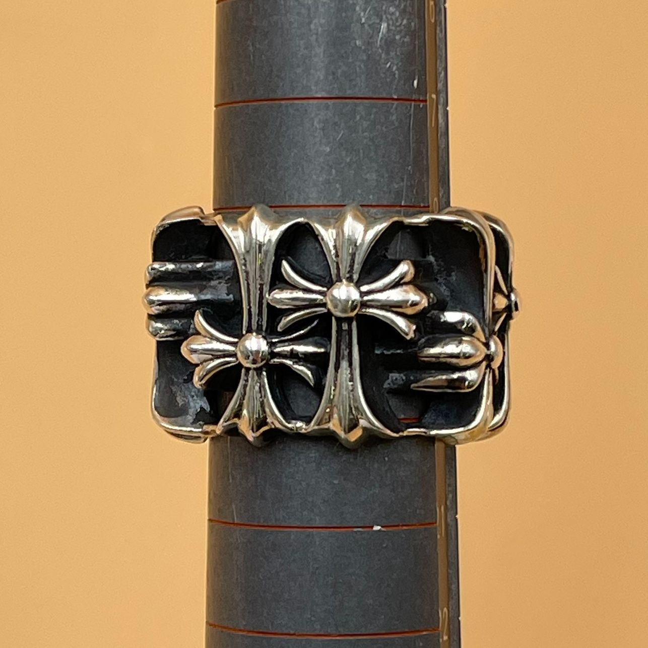 19号】925 CHROME HEARTS 2003 クロムハーツ セメタリー クロス リング