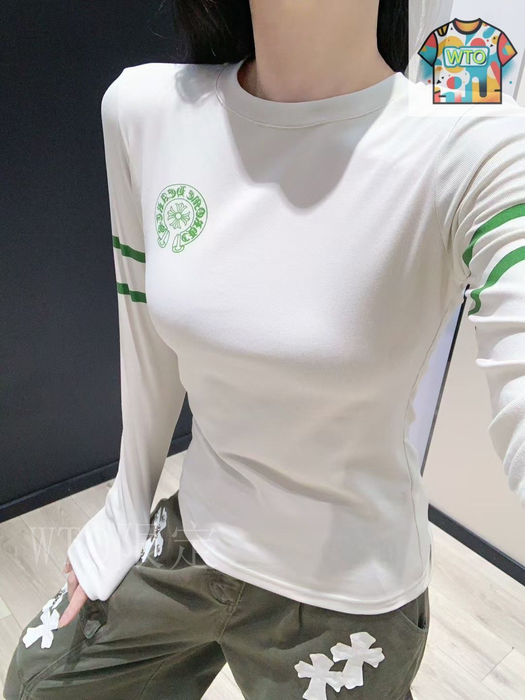 Chrome Hearts エンジェルプリント長袖カットソー CHROME HEARTS クロムハーツ（原本無） セメタリークロス バック