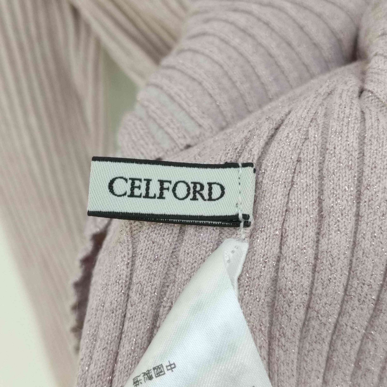 セルフォード CELFORD レース編み付き長袖ニットプルオーバー レディース JPN：36 