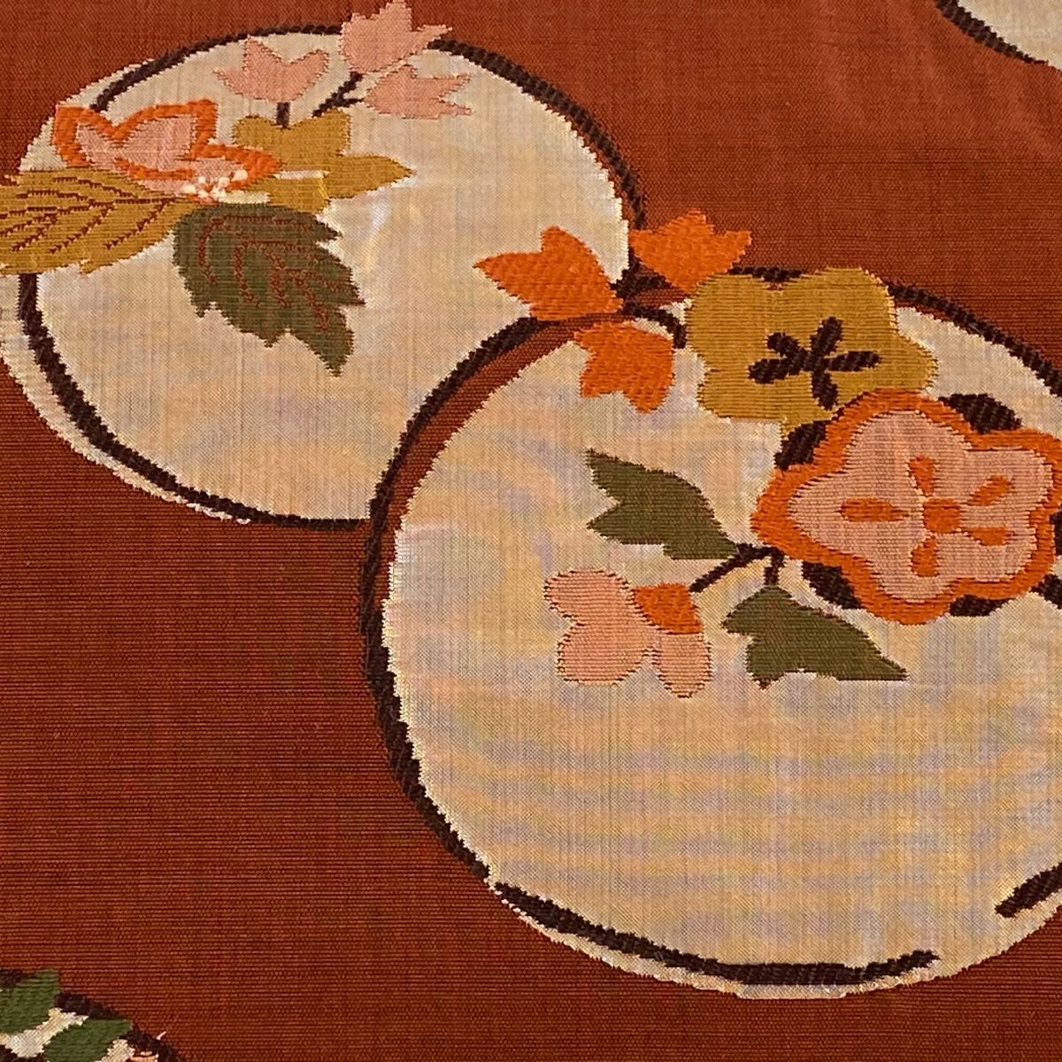 名古屋帯　花唐草　正絹 楽天市場】名古屋帯 美品 優品 八寸名古屋帯 花唐草 ピンク 正絹
