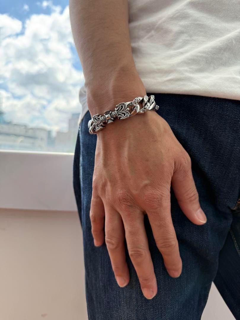 ⭐️CKRC シルバーブレスレット 金剛杖デザインブレスレット 22cm 刻印