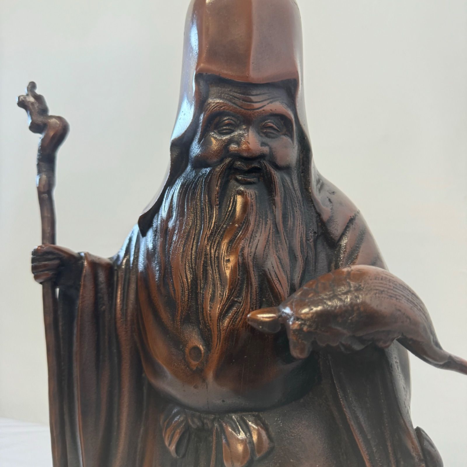 寿老人 鋳物 置物 七福神 仙人 金属工芸 縁起物 長寿 財運 神仙 神