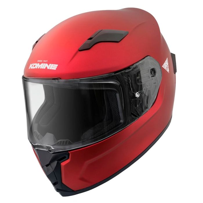 5営業日で発送 コミネ Komine HK-170 FL FULLF HELMET MAT-MTL-Red M 01-170