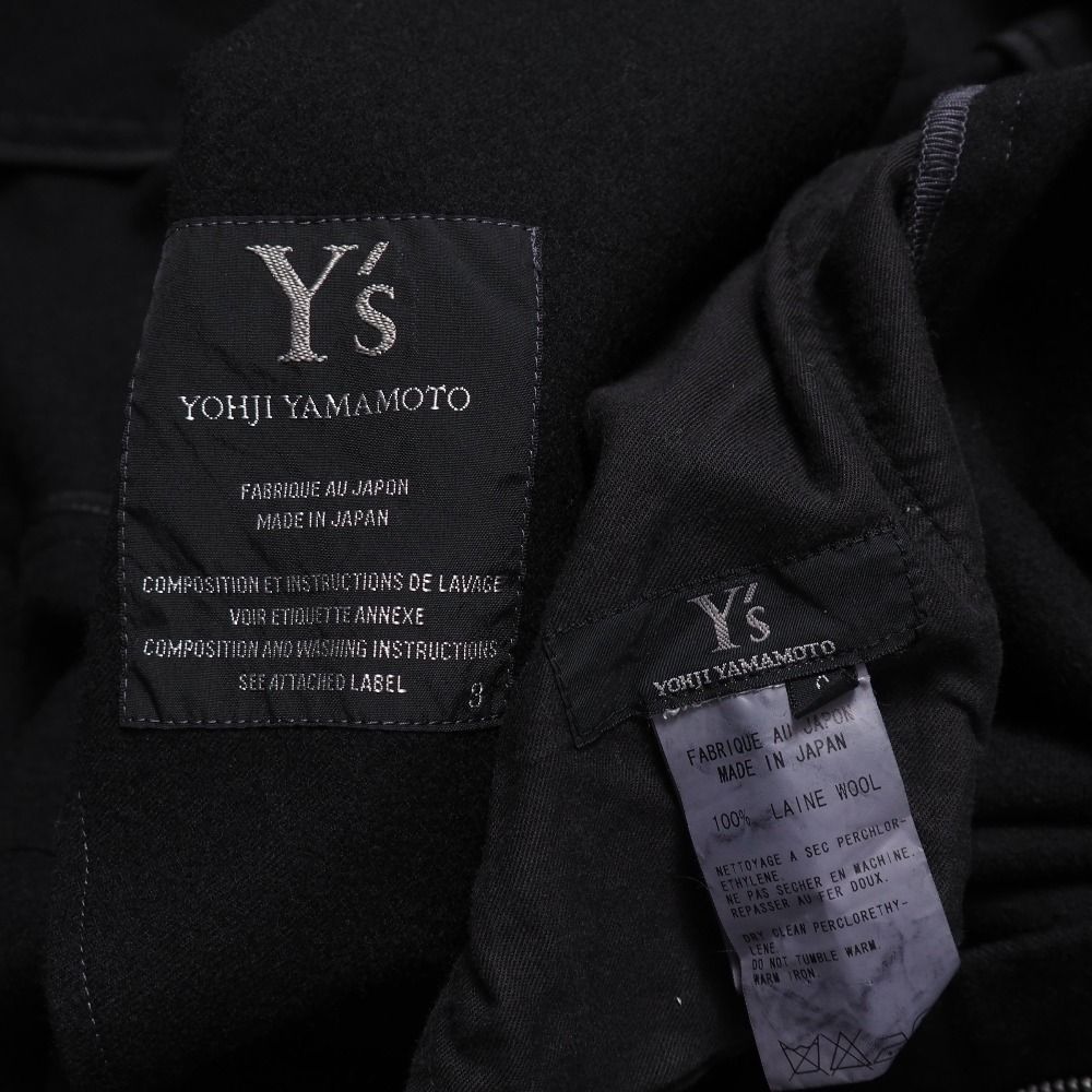 Y's テーラードジャケット ヨウジヤマモト　美品　古着 ヨウジヤマモト ファムYohji Yamamoto FEMME ウールギャバ7分袖