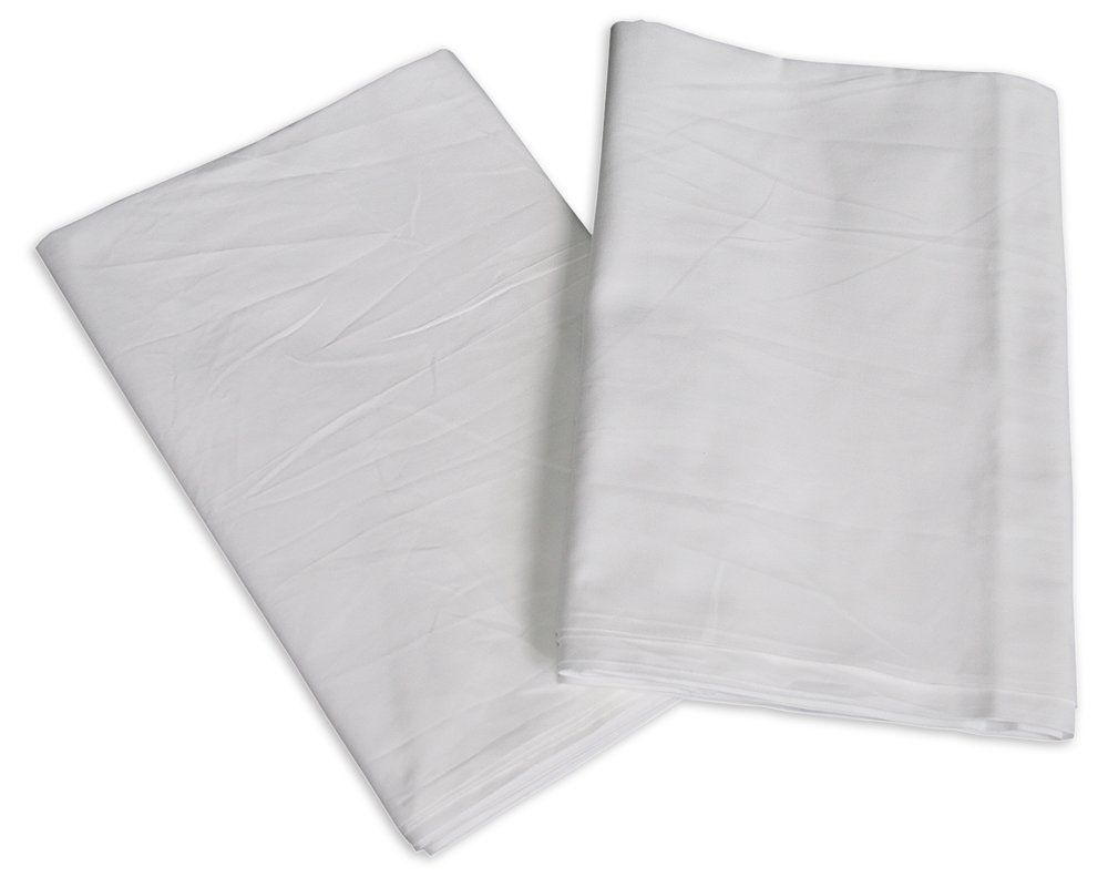 敷布団用 綿 2点セット シングルサイズ 小分け売り ホワイト フラットシーツ 150cm×250cm 業務用