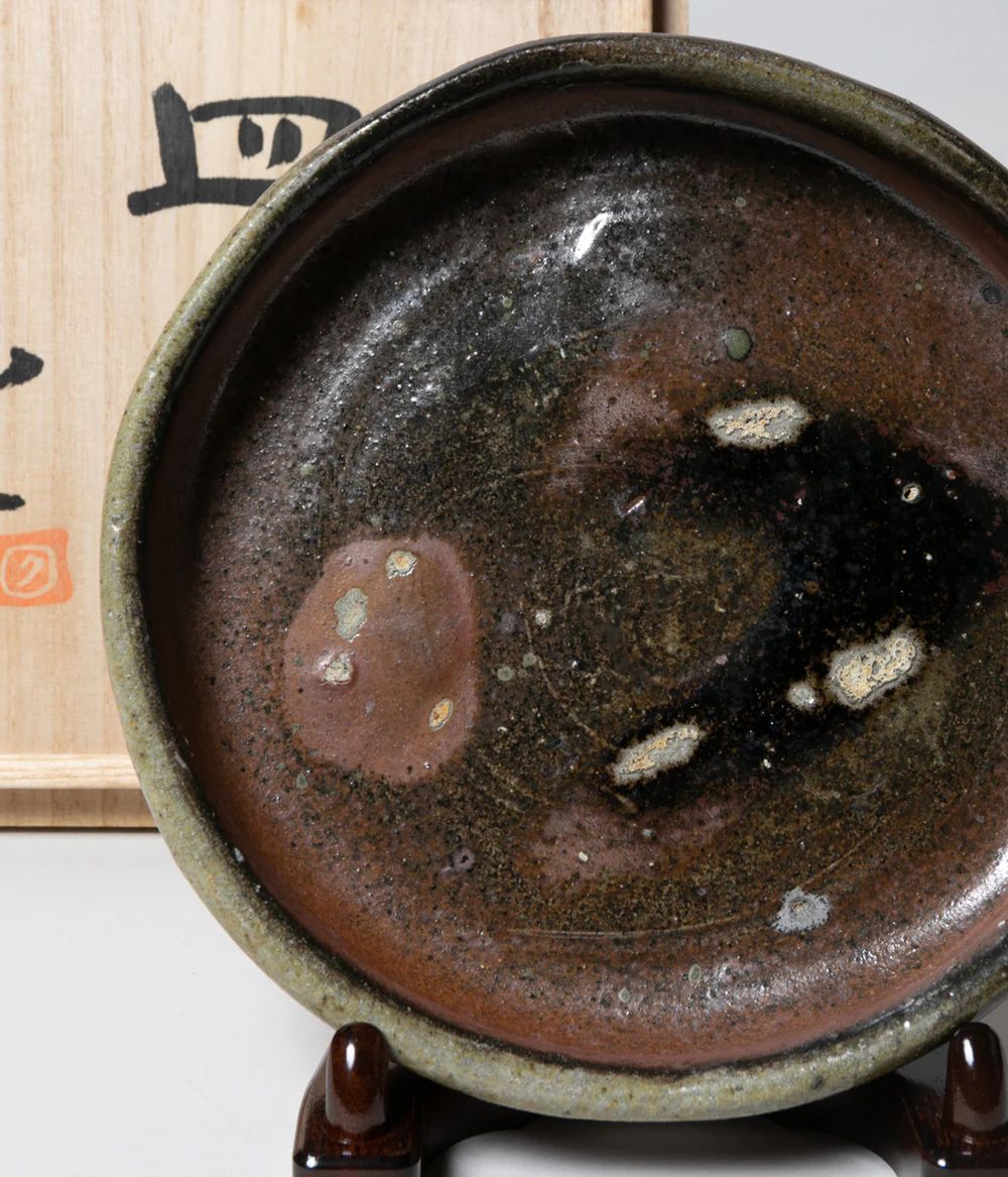 窯变大壺。花器。華道具。手造。戰前。名作家「北大路魯山人」。茶室美術。舊家藏出 窯变大壺。花器。華道具。手造。戰前。名作家「北大路魯山人