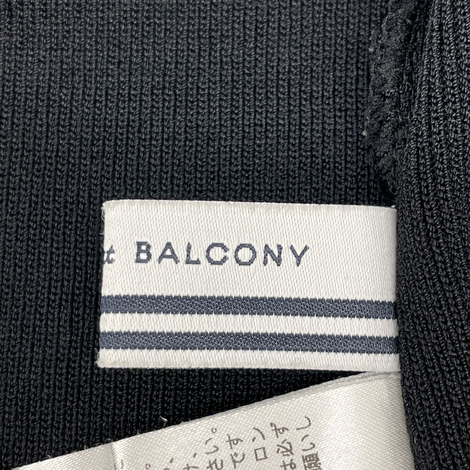 BORDERS at BALCONY ボーダーズアットバルコニー 21SS ブラック レーヨン×ナイロン PEARL ROUND NECK TOP  38 - メルカリ