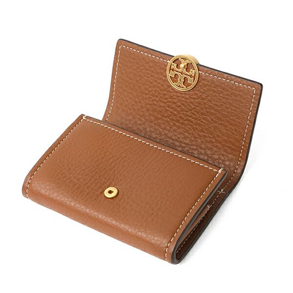 新品 トリーバーチ TORY BURCH 2つ折り財布 ミラー ライトアンバー