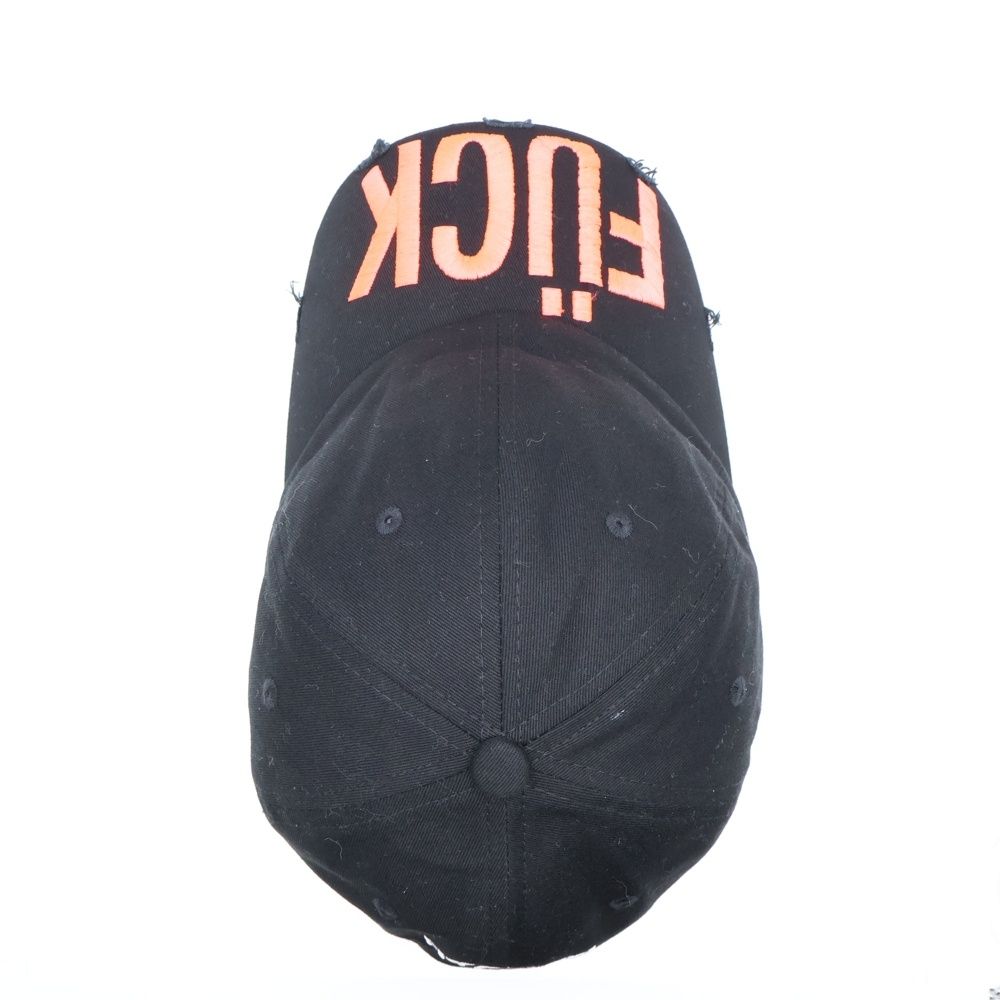 HYACYN (ハイアシン) CAP FUCK ダメージ加工 刺繍キャップ 帽子