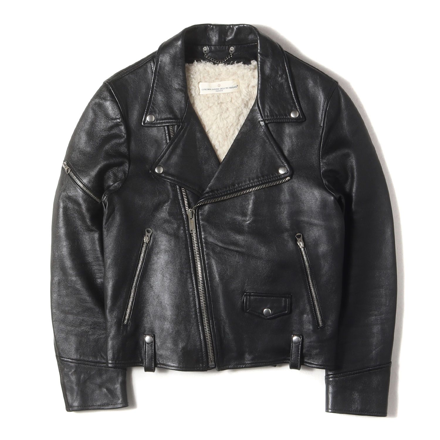 昨季賞金女王 Golden Goose Deluxe Brandボアライダースジャケット 