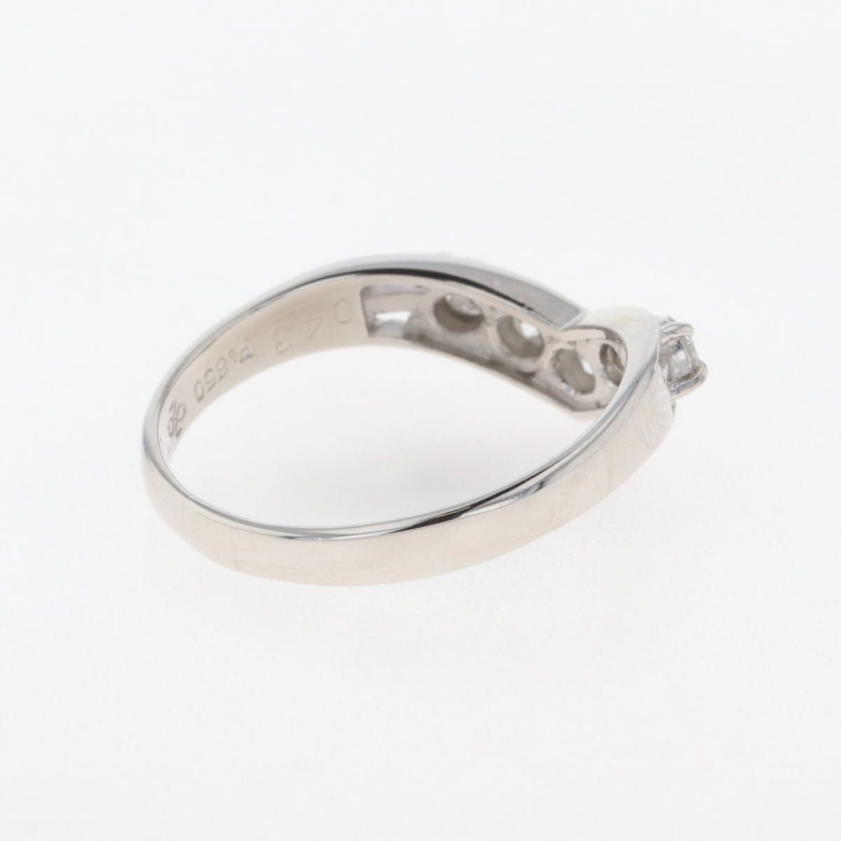 在庫一掃】 メレダイヤ デザインリング プラチナ 指輪 リング 14.5号  