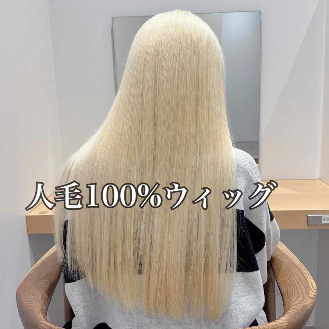 レミー人毛100% レースフロント フルウィッグ ストレート ロ