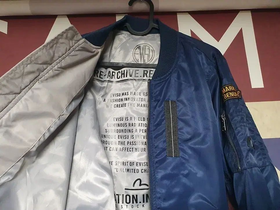 EVISU EVISU(エヴィス) 航空 ブルゾン ジャケット S 90 ネイビー EVISU EVISU(エヴィス) 航空 ブルゾン ジャケット S 90 ネイビー