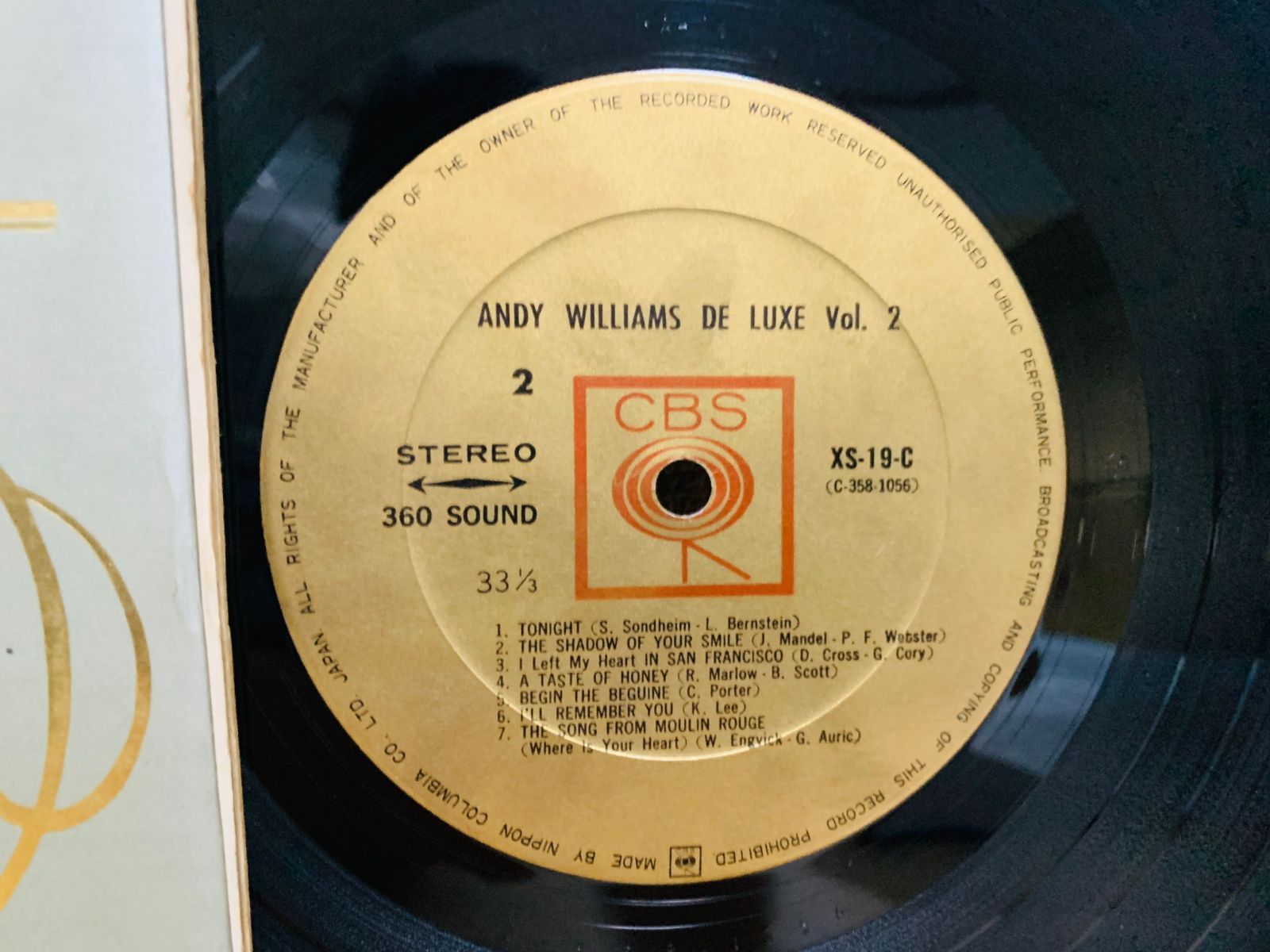 アンディ・ウィリアムス・デラックス　レコード LP/レコード 0128□アンディウィリアムス/デラックス/帯付/XS4C