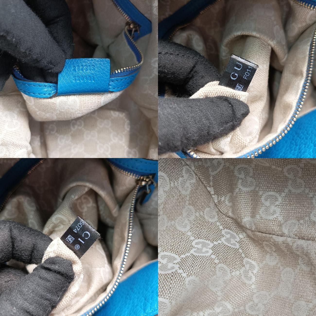 グッチGucciバンブーブルーレザー282315F011055074
