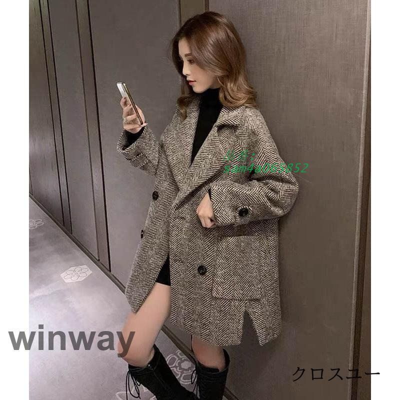 赤字覚悟!チェスターコート レディース 秋冬 ミディアム丈 ラシャコート スーツオーバー 韓国風 オシャレ 着痩せ アウター通勤 am4a065852
