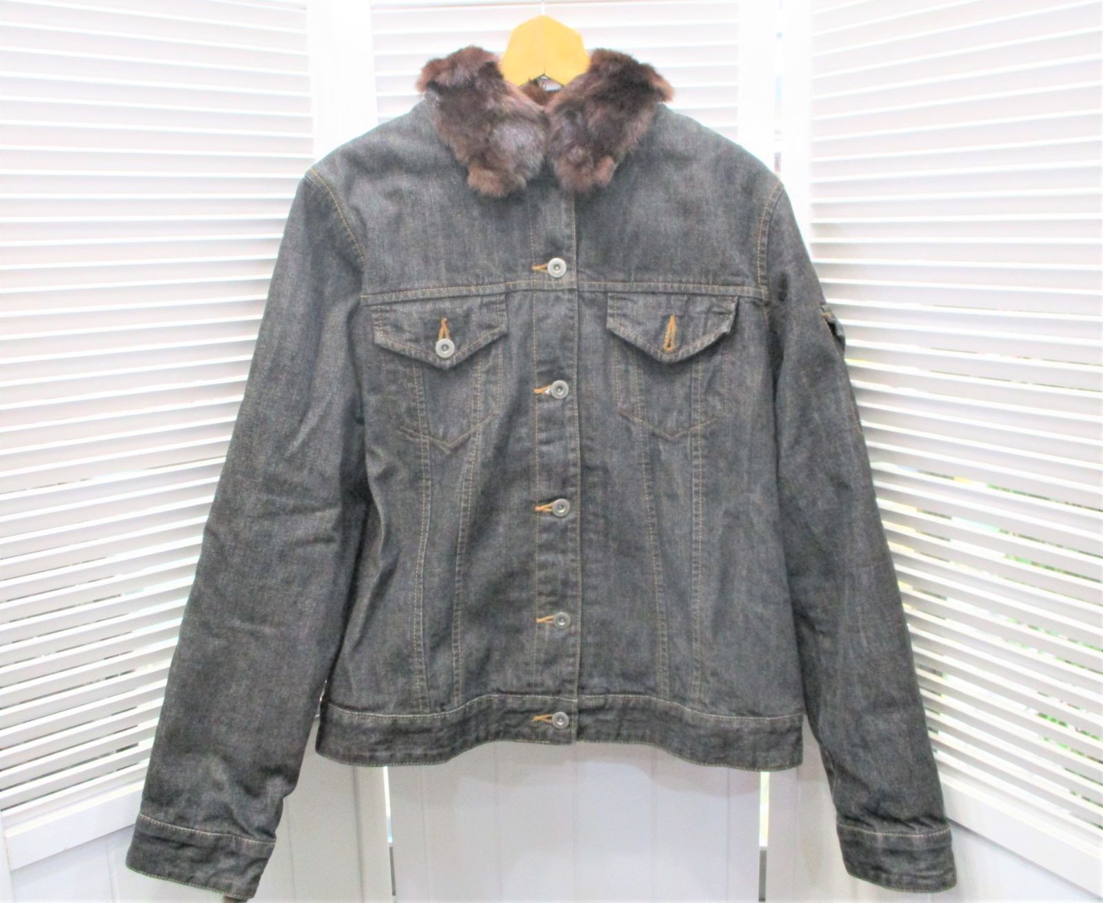 ◇美品 EMBA ジャパン エンバ ファー デニム ジャケット サイズM◇ ◇美品 EMBA ジャパン エンバ ファー デニム ジャケット サイズM