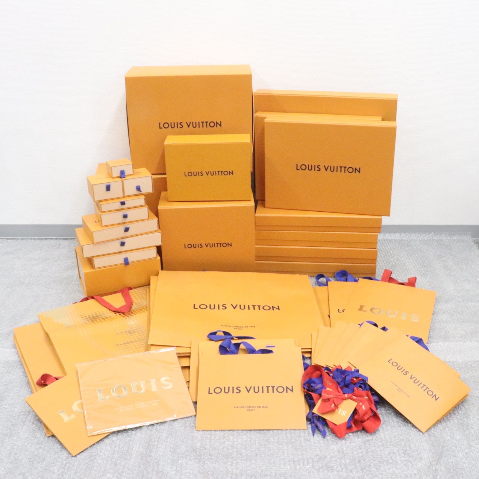 ITXX51UJIK84 LOUIS VUITTON ルイヴィトン BOX ショッパー 純正 オレンジ ブランド箱 空き箱 収納 まとめ売り 箱20個 紙袋27枚