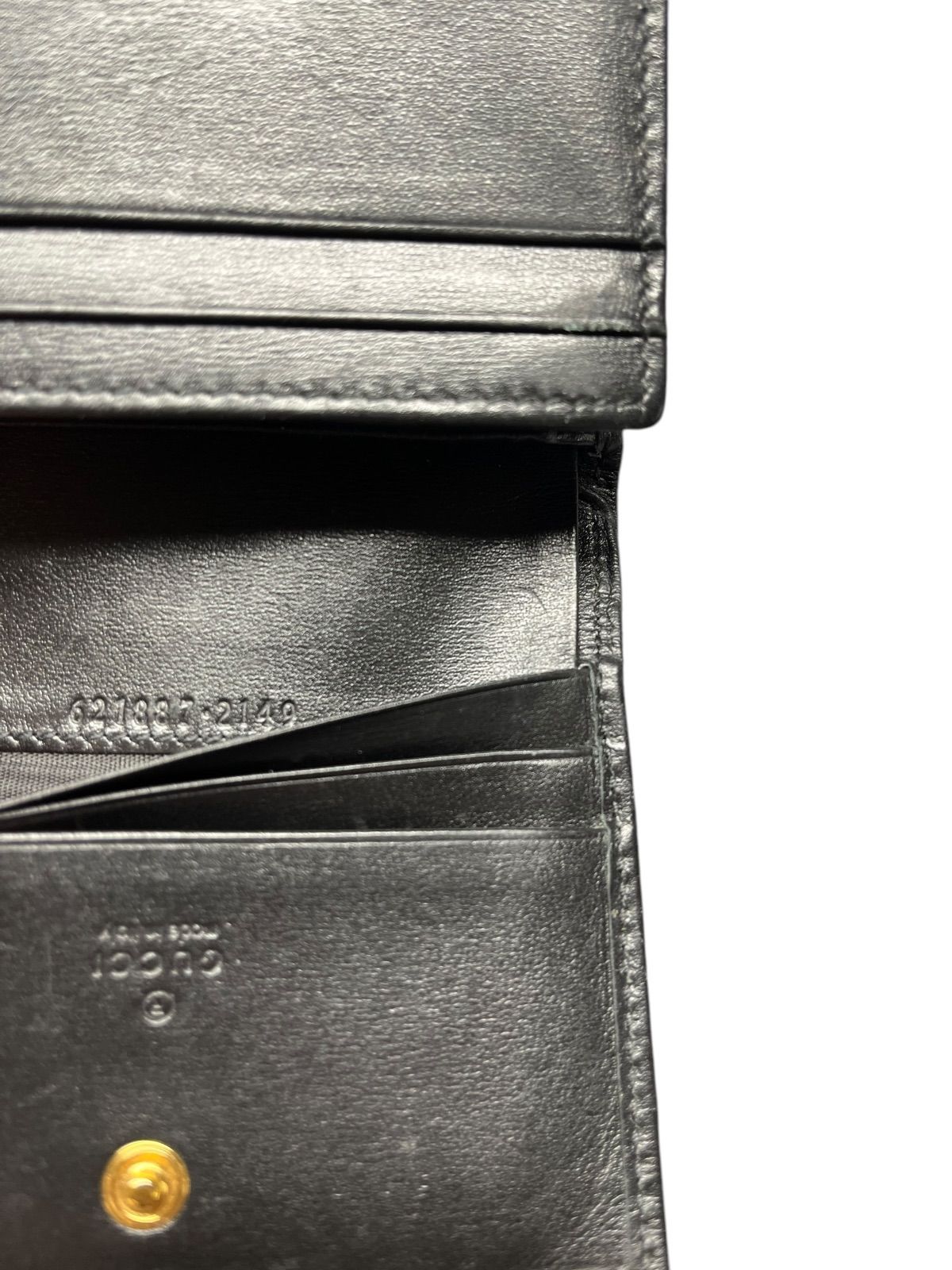 ○ グッチ GUCCI 2つ折り財布 ミニウォレット コンパクト レザー