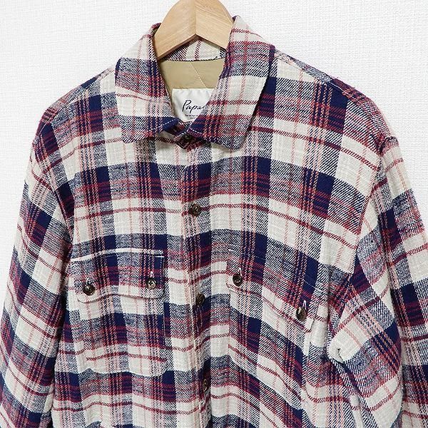 wnc パパス プラス Papas Plus ジャケット 中綿入り チェック