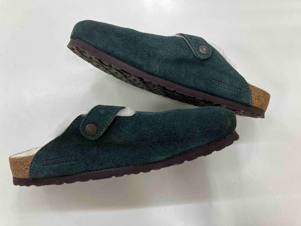 BIRKENSTOCK サンダル ボストン ファー グリーン サイズ 26.5