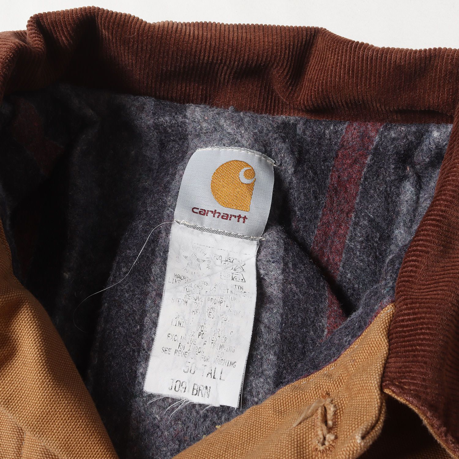 Carhartt カーハート ジャケット サイズ:50 80s 企業ロゴ刺繍 裏