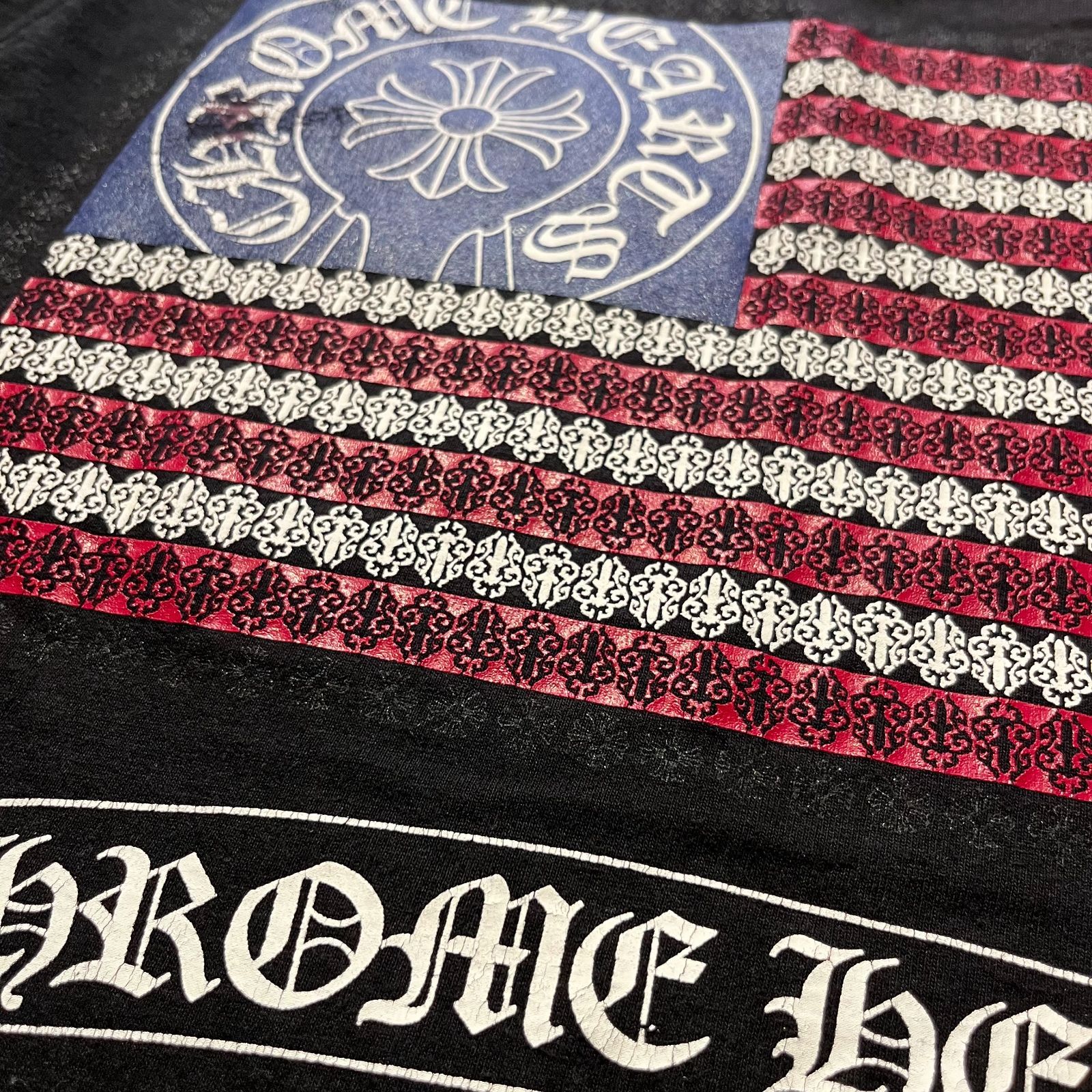 CHROME HEARTS American Flag Dagger T-Shirt Black S クロムハーツ