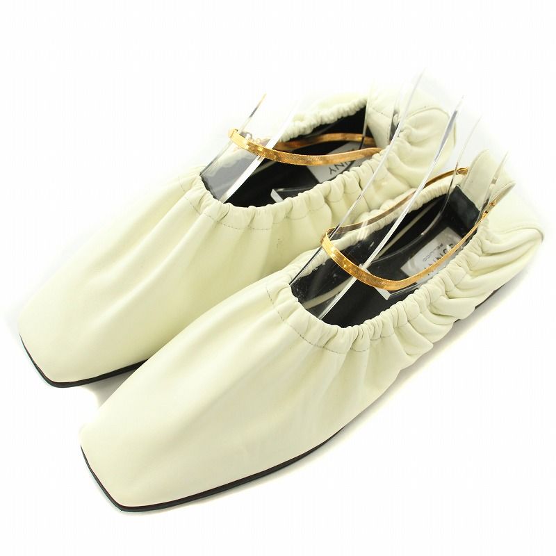 PELLCO SUNNY スクエアトウフラットパンプス