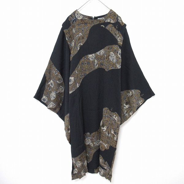 拉薩 RASA 詩仙堂 ヒトシタムラ ロングワンピース ちりめん 和柄 着物シリーズ レディース a968583ss