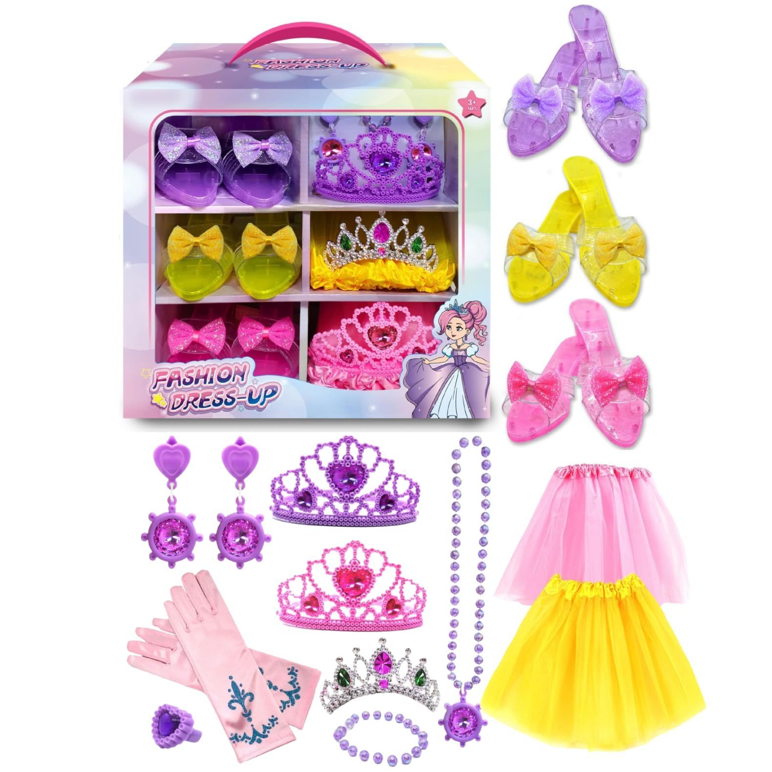 No.8 Perriberry プリンセス 靴 おもちゃ お姫様セット ドレス シューズ セット プレゼント キッズ コスチューム 仮装 女の子 キラキラ お姫様ごっこ No.8