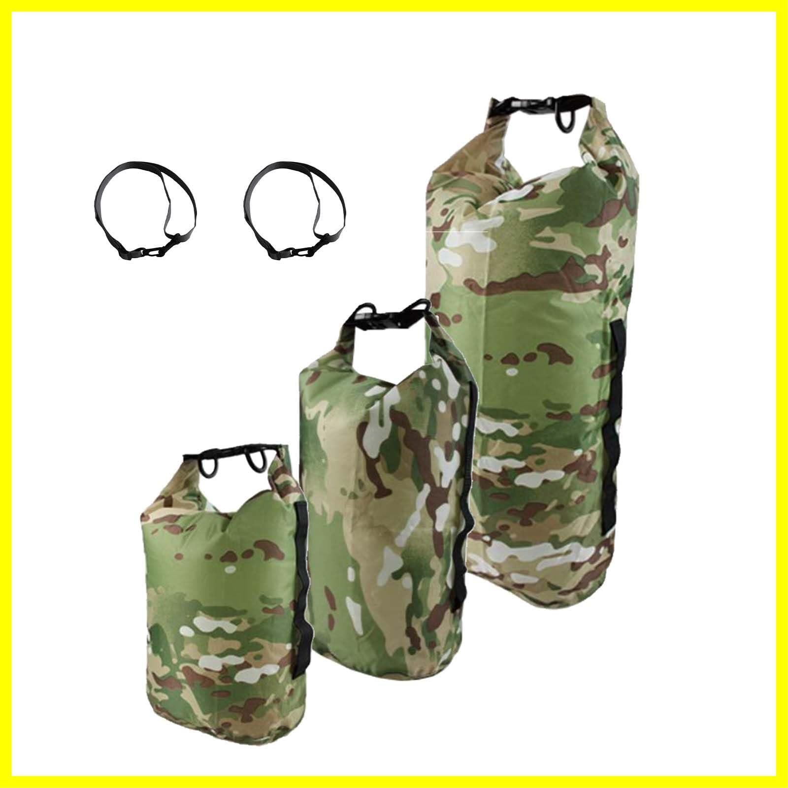 大特価】3+5+10L) (Camouflage 35L用アウトドアバッグ 20L 12L 10L 5L グランピングドライバッグ、防水バッグ 、カモフラージュ/マルチカラー、超軽量ドライバッグ、バックパッキング、カヤック、キャンプ、水泳、ボート、ギアドライ3 - メルカリ