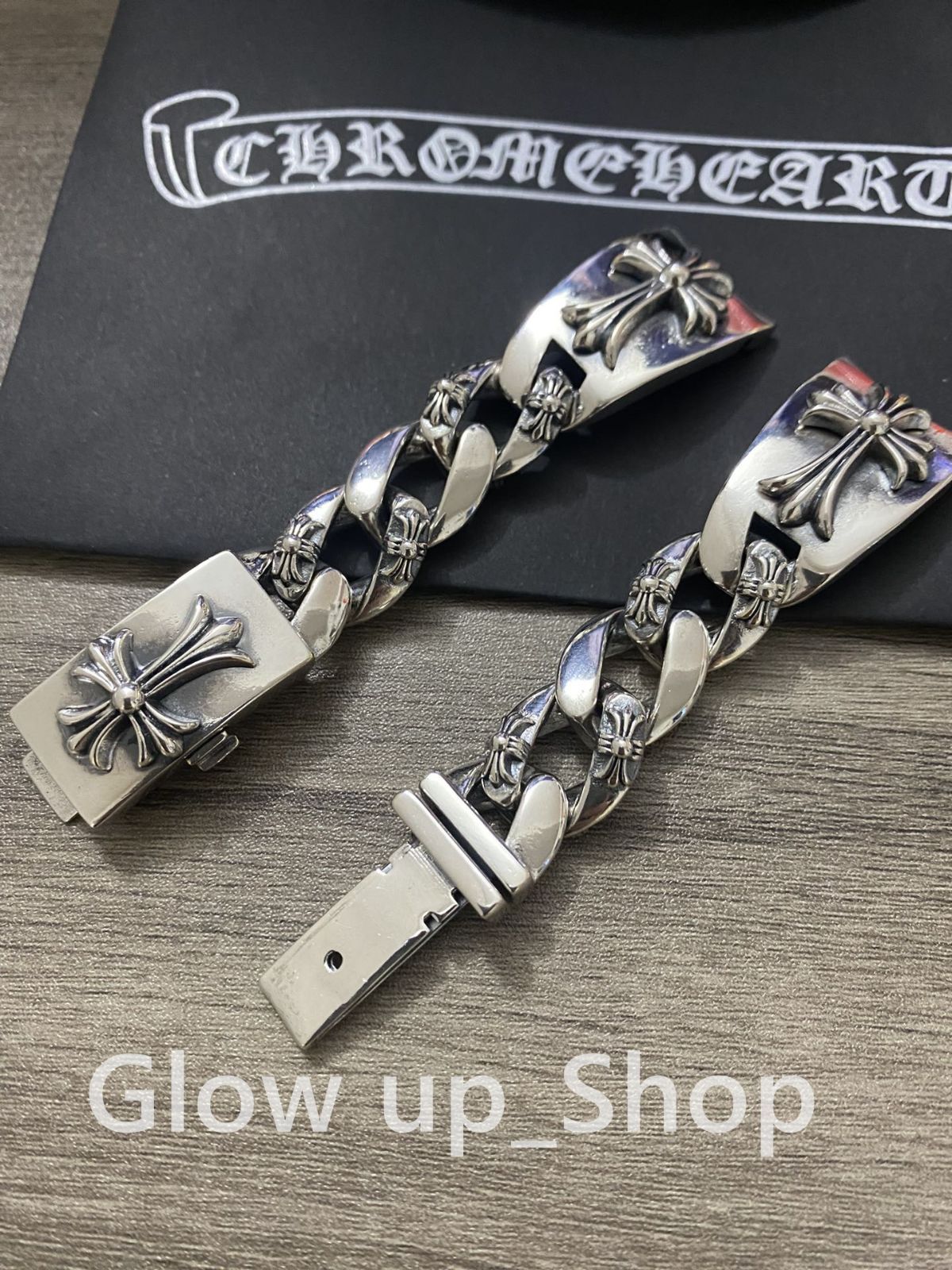 Chrome hearts クロムハーツ Hリンク 十字 ウォッチバンド ウォッチブレス ブレスレット