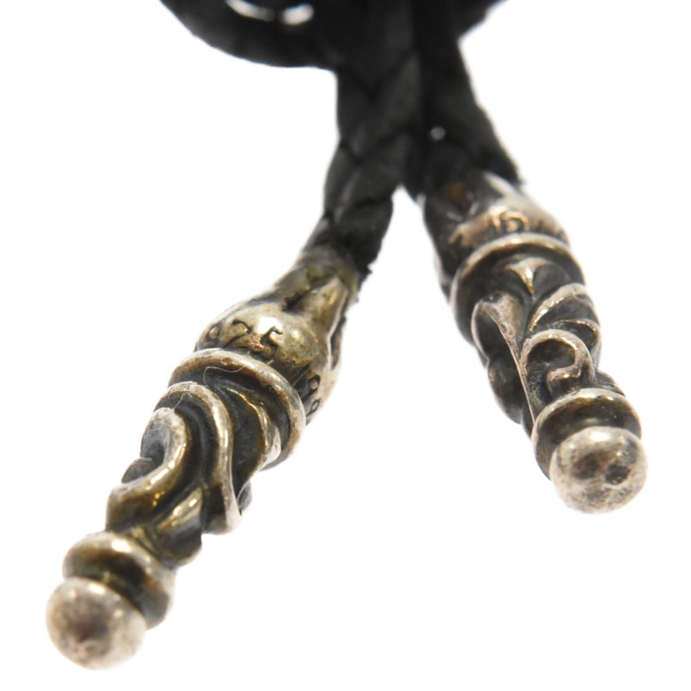 CHROME HEARTS (クロムハーツ) LEATHER BRAID SCROLL ネックレス