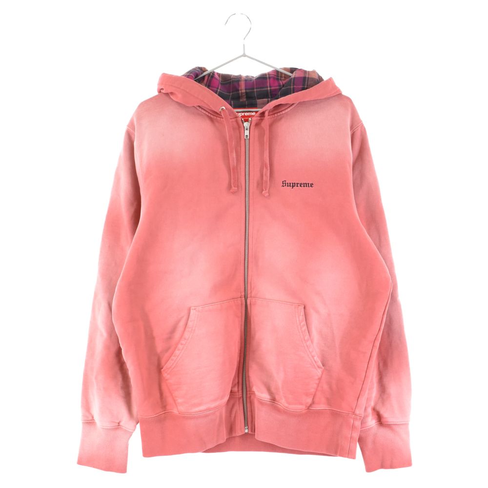 SUPREME (シュプリーム) 18AW Bleached Zip Up Sweatshirt ユーズド 