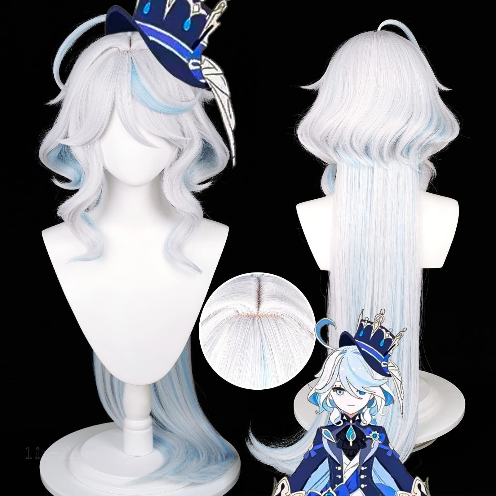 【人気商品】- - コスチューム パーティー ハロウイン フリーナ 文化祭 コスプレイベント、学園祭 キャラクターコスプレウィッグ 原神