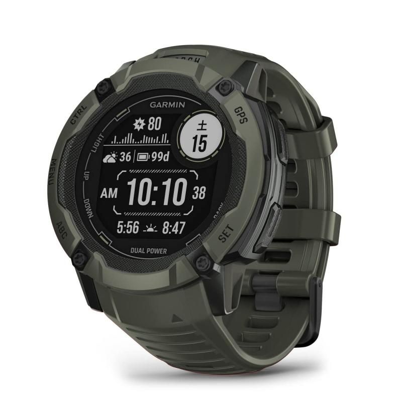 ガーミン GARMIN Instinct 2X | Instinct 2X Tactical Edition ソーラー充電でロングバッテリー タフネスGPSウォッチ Suica対応 睡眠モニタリング 通常モデル Moss