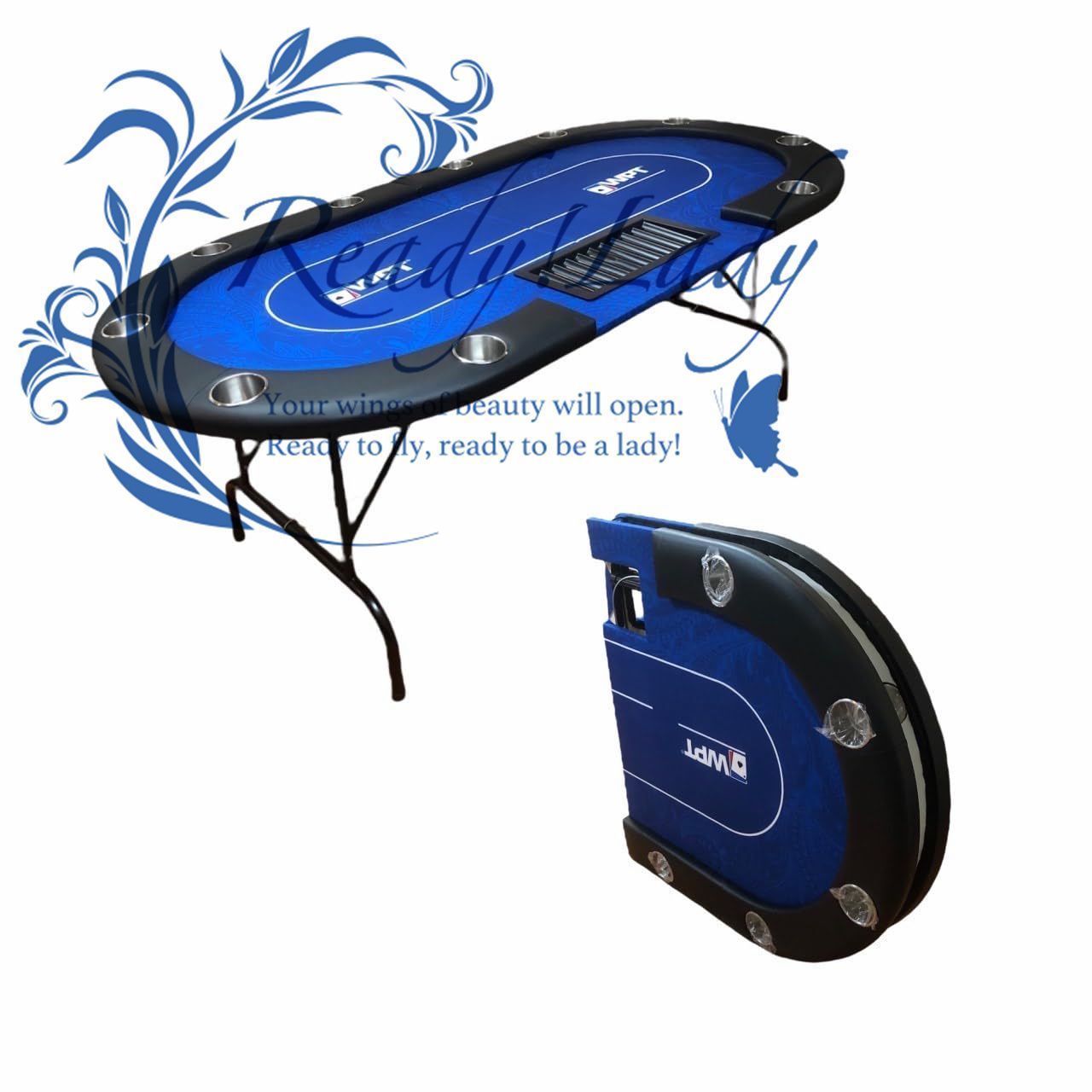 WPT ポーカーテーブル カップホルダー付き WPTポーカーテーブル WPT ポーカーテーブル カップホルダー付き 折畳