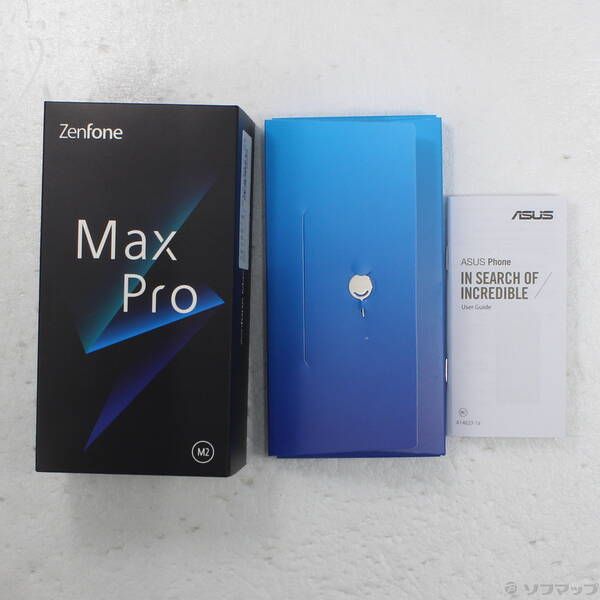 中古品〕 ZenFone Max Pro M2 64GB ミッドナイトブルー ZB631KL-BL64S6